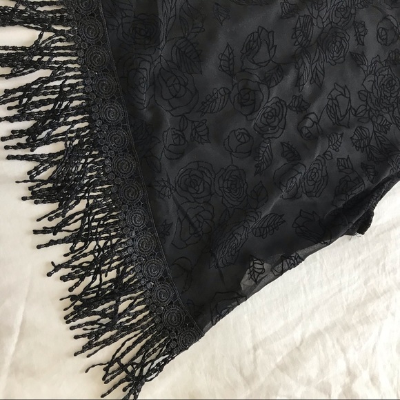 NWOT BLACK VELVET UNIQUE BLOUSE - Picture 3 of 12